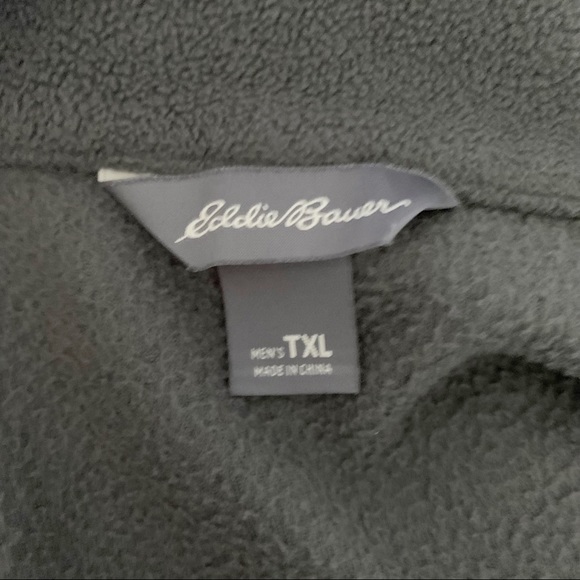 Eddie Bauer Men's Quarter Zip Fleece Pullover TXL - Picture 4 of 5